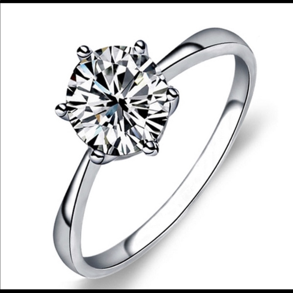 New 1 Carat Classic Six Claw Engagement Ring - Picture 1 of 6